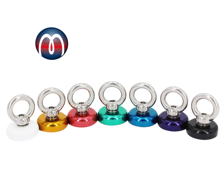 Imán en recipiente de color Ø 32 mm Imán de neodimio (NdFeB) con
